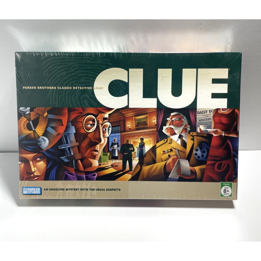 VTG CLUE Board Game 2005 Parker Brothers Edition 3-6 Players 8+ New Factory Seal